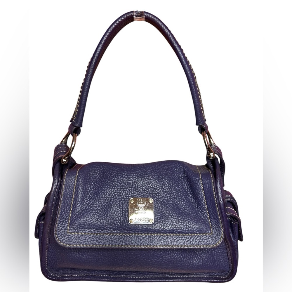 MCM Purple Shoulder Bag with Structured Design, Pre-loved.